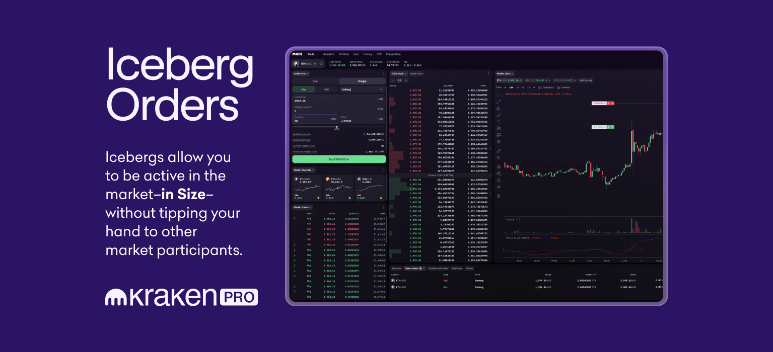 Announcing Iceberg Orders on Kraken Pro