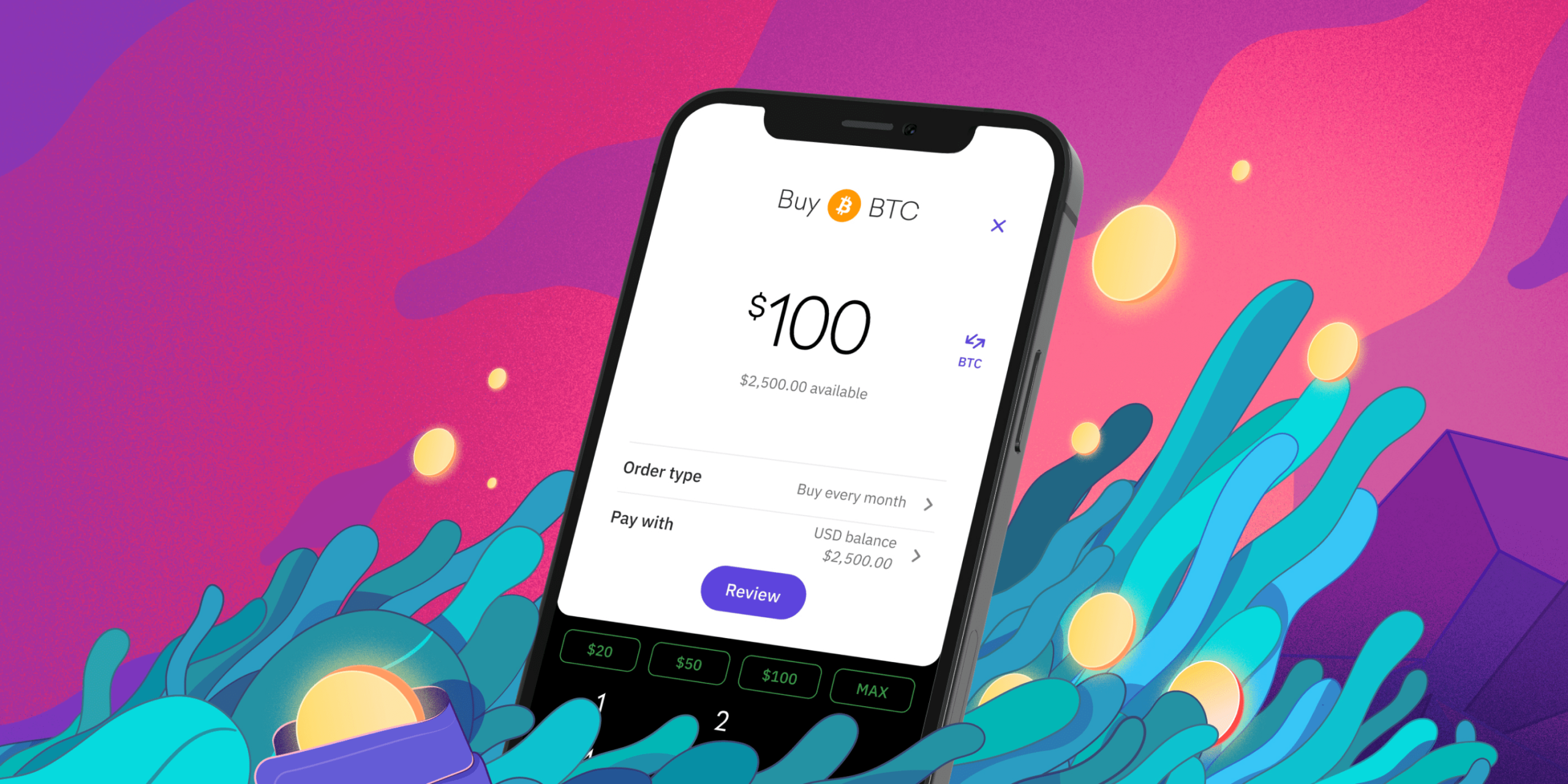 Build your crypto portfolio with recurring buys