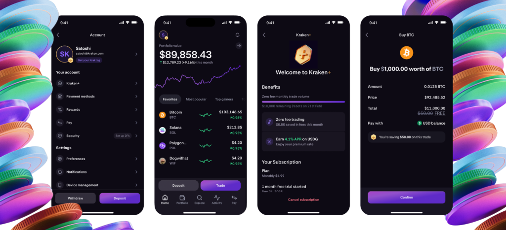 Introducing Kraken+, our premium membership program, designed to power your investing experience