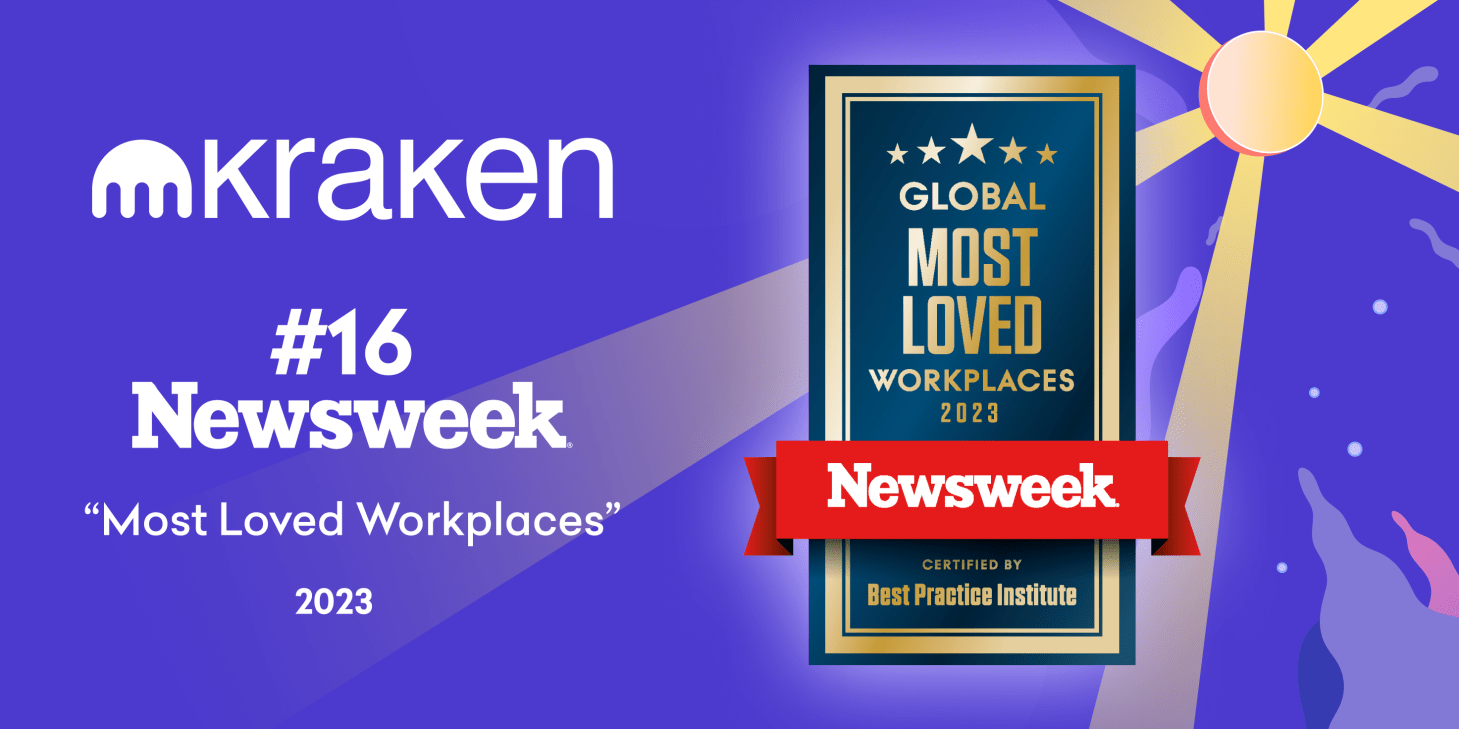 Kraken is recognized as a Newsweek Top 100 Global Most Loved Workplace