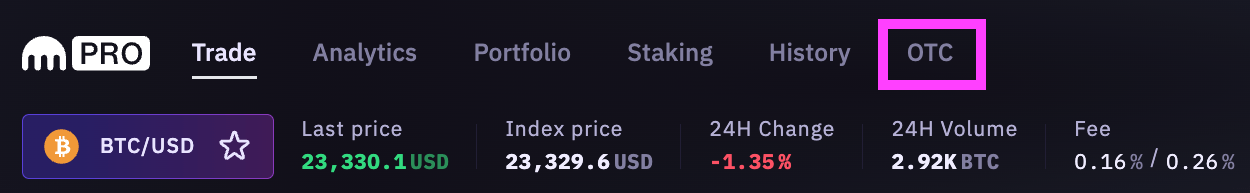 Kraken’s OTC Portal is now part of Kraken Pro
