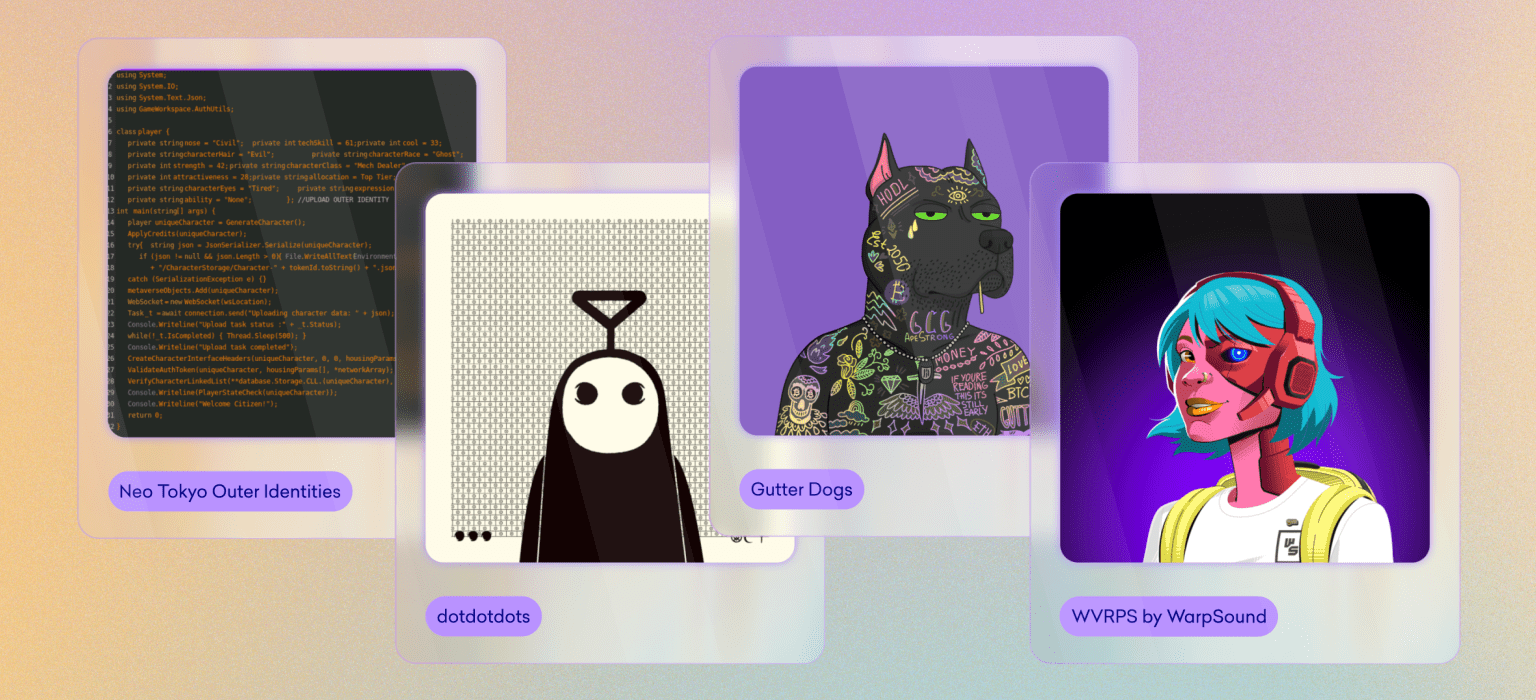 Neo Tokyo Outer Identities, dotdotdots, Gutter Dogs, WVRPS by Warpsound and more collections added to Kraken NFT