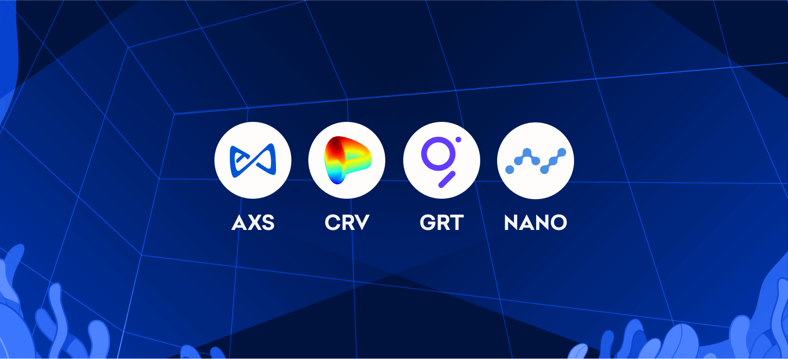 New margin pairs for AXS, CRV, GRT and NANO available now