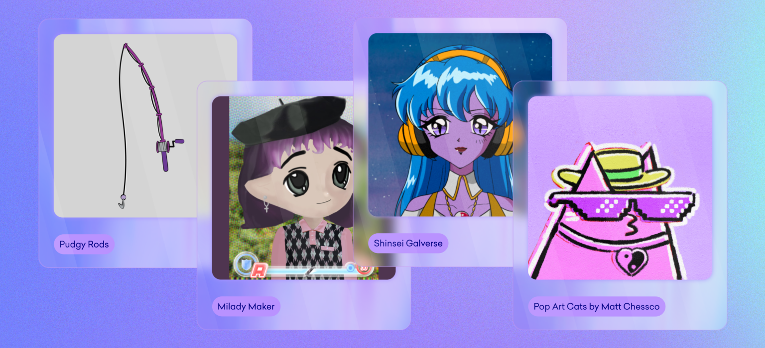 Pudgy Rods, Milady Maker, Shinsei Galverse, Pop Art Cats by Matt Chessco, and more collections added to Kraken NFT