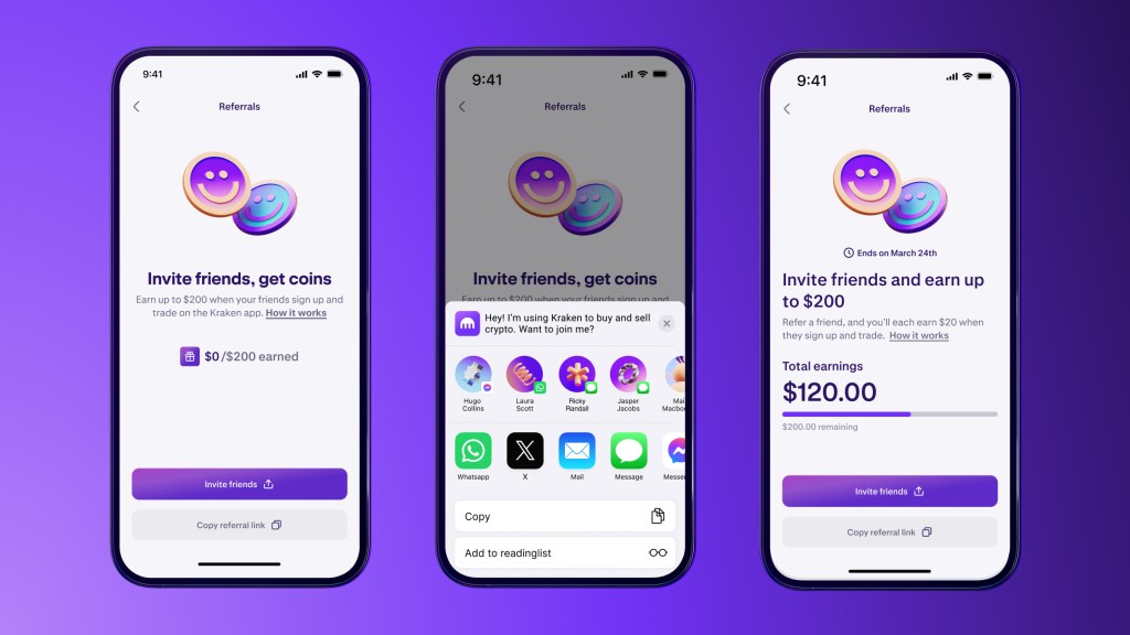The Kraken referral program returns – earn rewards for inviting friends