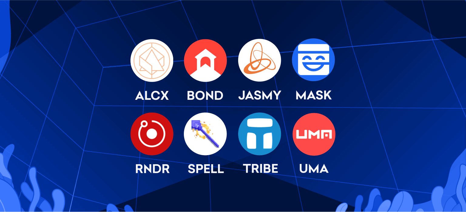 Trading for ALCX, BOND, JASMY, MASK, RNDR, SPELL, TRIBE, UMA Starts April 1 – Deposit Now!