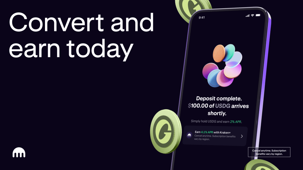 USDG Rewards: Earn up to 4%+ APR in USDG on Kraken
