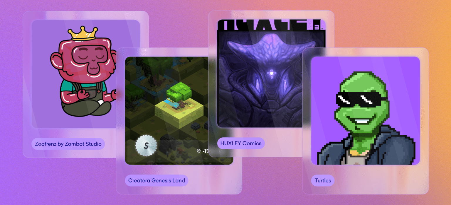 Zoofrenz by Zombot Studio, Createra Genesis Land, Huxley Comics, Turtles, and more collections added to Kraken NFT