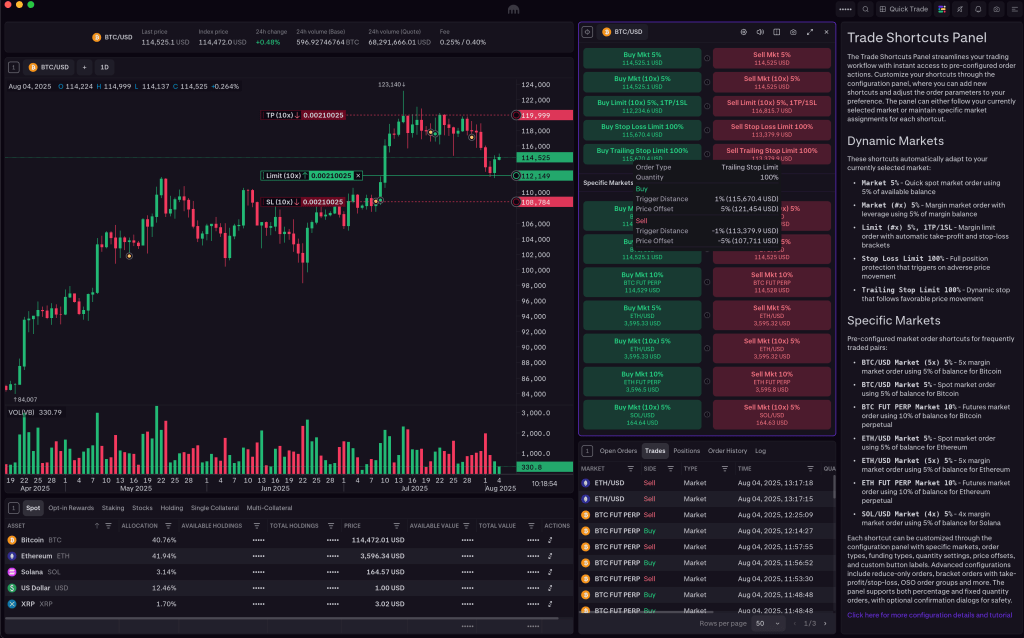 Trade Shortcuts now live on Kraken Desktop