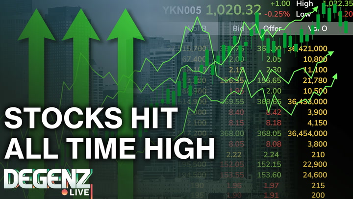 CRYPTO FALLS, STOCKS HIT ANOTHER ATH, SOL DEFI COINS SOAR